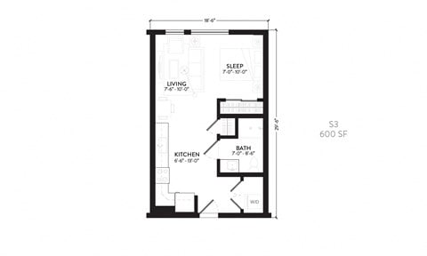 a floor plan of a small house with a loft
